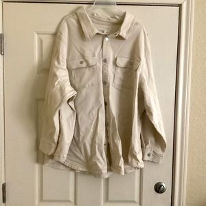 Terra & Sky Cream Denim Shacket (shirt-jacket)